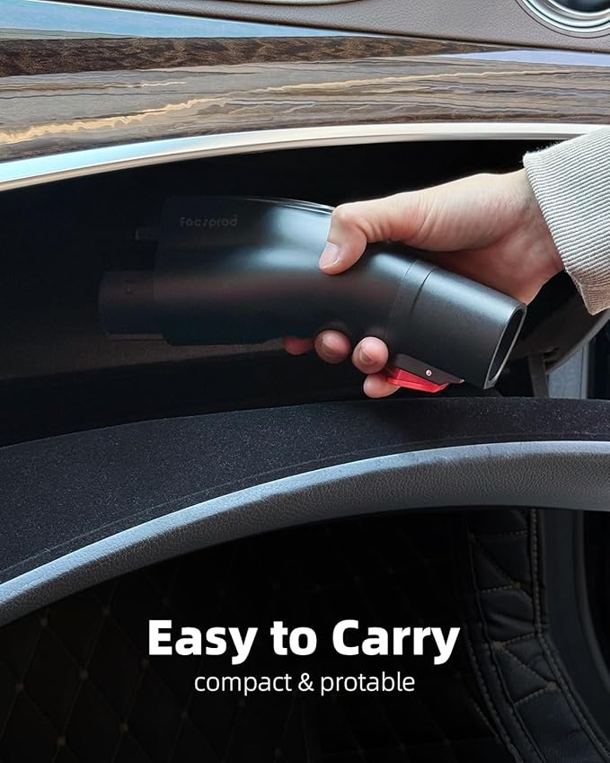 for Tesla to J1772 Charger Adapter, Max 60A 250V for NACS to J1772 Electric Vehicles Charging Adapter Compatible with Tesla Mobile Charger, High Powered Connectors, Destination (Black)