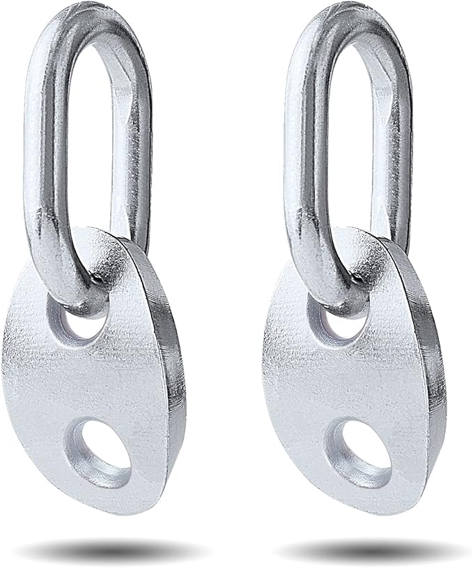 NOVINO 7100 Engine Lifting Bracket Set,5,500 lb Capacity Engine Lift Bracket Kit for Use with Load Levelers and Slings-2Sets,Silver