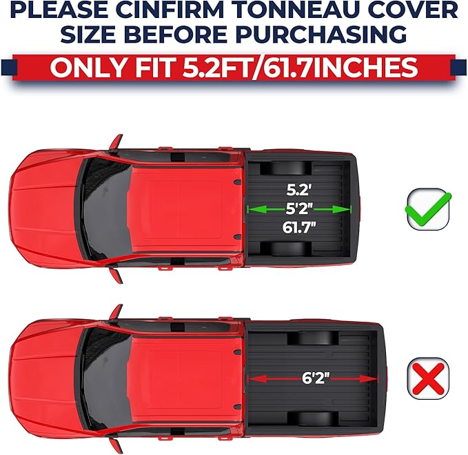 MOSTPLUS Quad Fold Hard Truck Bed Tonneau Cover Compatible with 2015 2016 2017 2018 2019 2020 2021 2022 2023 2024 2025 Ford F150 F-150 Long Bed On Top (5.5 FT Feed Bed) 4 Fold Aluminum Bed