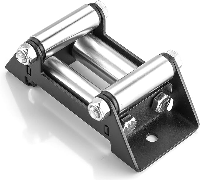 WeiSen 4 7/8" (124 MM) 4-Way Winch Roller Fairlead Bolt Centers fit 2000-3500 LBs ATV/UTV Winch