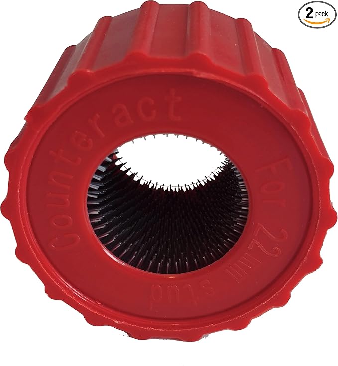 Counteract SBR22 22mm Wheel and Hub Stud Cleaning Tool Inserts for SBCT22, Cleans Surface Rust, Corrosion, Debris on Commercial Trucks, RV's and Bus