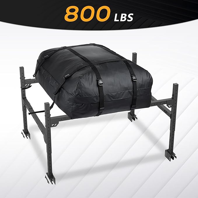 Universal Truck Bed Racks Compatible with Silverado/Sierra/Ram/Ford F-Series/Tacoma/Tundra/Titan/Frontier/Colorado/Canyon/JT/Ranger/Maverick, Adjustable Ladder Cargo Rack