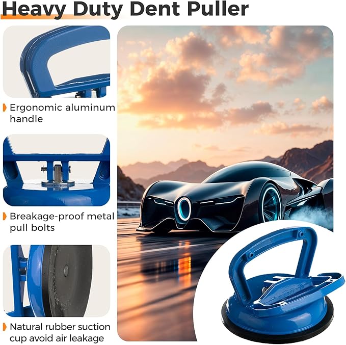Car Dent Puller, Aluminum Car Dent Remover,3 Pack Paintless Dent Removal Kit, Powerful Dent Repair Kit, Suction Cup for Car Dents, Car Headlight,Car Mirror,Glass,Screen