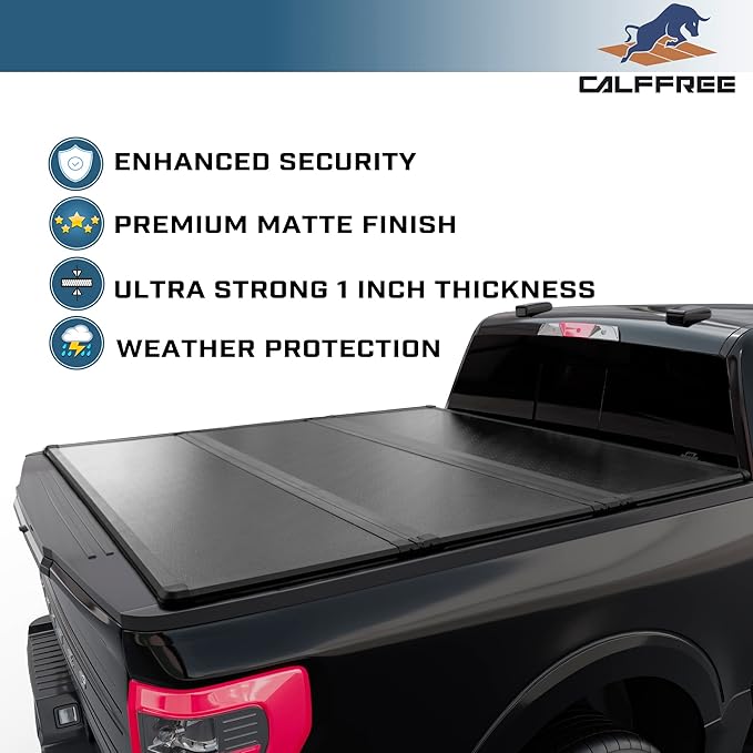 Hard Tri-Fold Truck Bed Tonneau Cover Compatible with 2007-2026 Chevy Silverado/GMC Sierra 1500 5.8ft Bed (69.6")