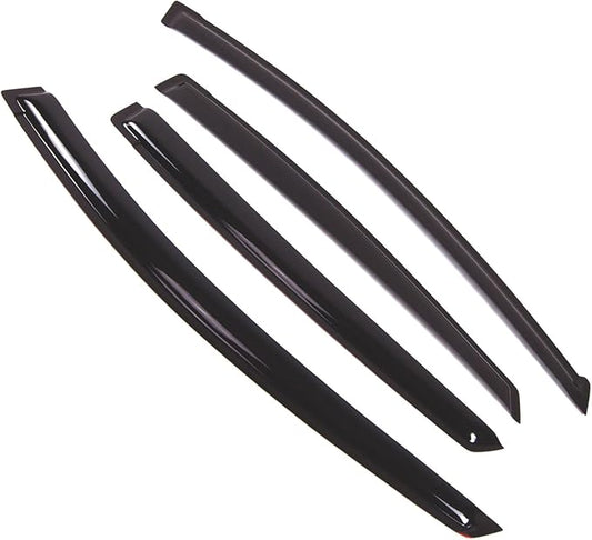 Tuningpros WD2-436 Dark Smoke 4 Pcs Set Window Visor (Outside Mount) Deflector Rain Guard Compatible with 2004-2009 Toyota Prius