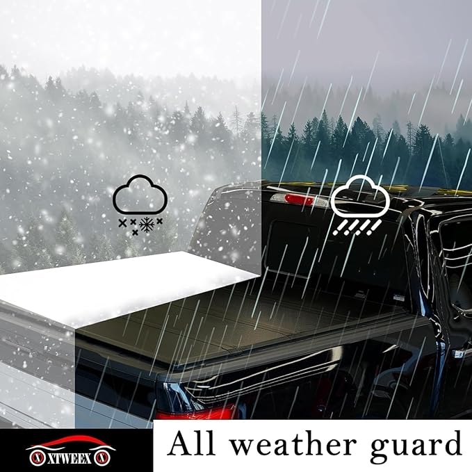 FRP Hard Quad-Fold Truck Bed Tonneau Cover Compatible with 2004-2026 Ford F150 and 2006-2014 Lincoln Mark LT | Styleside 5.5'/5.5 FT/ 67.1inch Bed | Waterproof | Easy to Install & Use