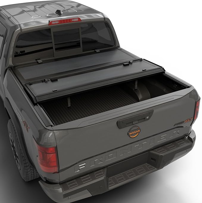 Low Profile Tri Fold Tonneau Cover Fits 2022-2026 Nissan Frontier 5' Bed (60")
