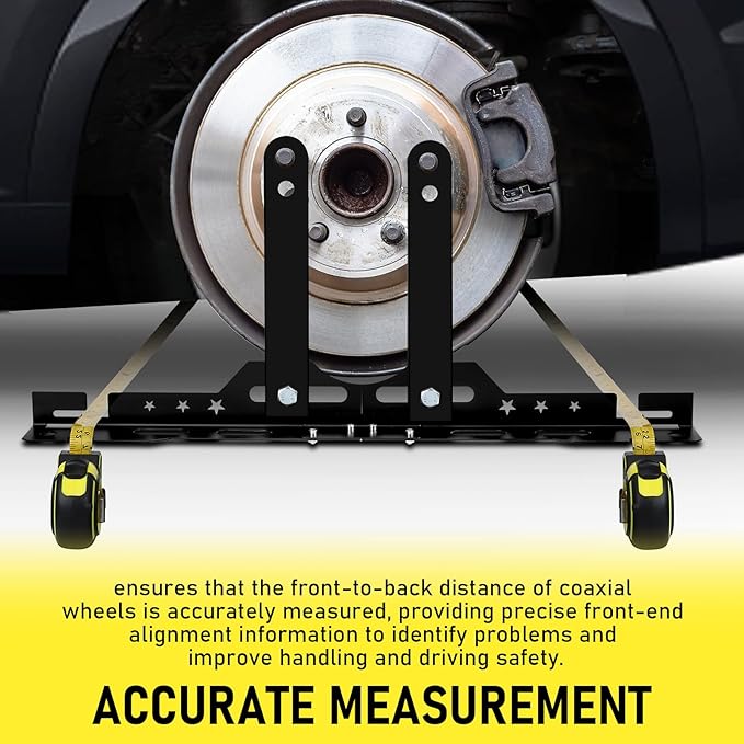 Alignment Tools Automotive, Toe Plates Wheel Alignment Tool, Car Tire Measure Kit with 2 Measuring Stands, 2 Tape Measures
