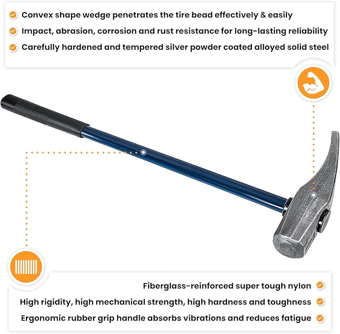 Replacement for Ken-Tool 35429 Bead Brkg Wg, 32 In, STL, Blue Black Tire Bead Breaker Wedge TG11E Duck-Billed Hammer For Passenger Car Truck Bus ATV UTV Farm Tractor Aircraft Tires