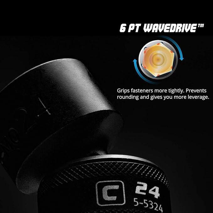 Capri Tools 7/16-Inch Universal Impact Socket, 1/2-Inch Drive, 6-Point, SAE