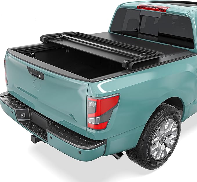 Soft Tri-Fold Truck Bed Tonneau Cover Fit for Nissan Frontier 2005-2025(NO México) 5 ft Bed