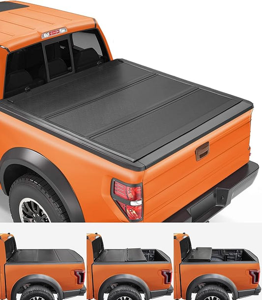 TIPTOP Low Profile Hard Folding Truck Bed Tonneau Cover Fits 1999-2016 F250/F350 SuperDuty 6.75ft Bed (82") |TLX3|