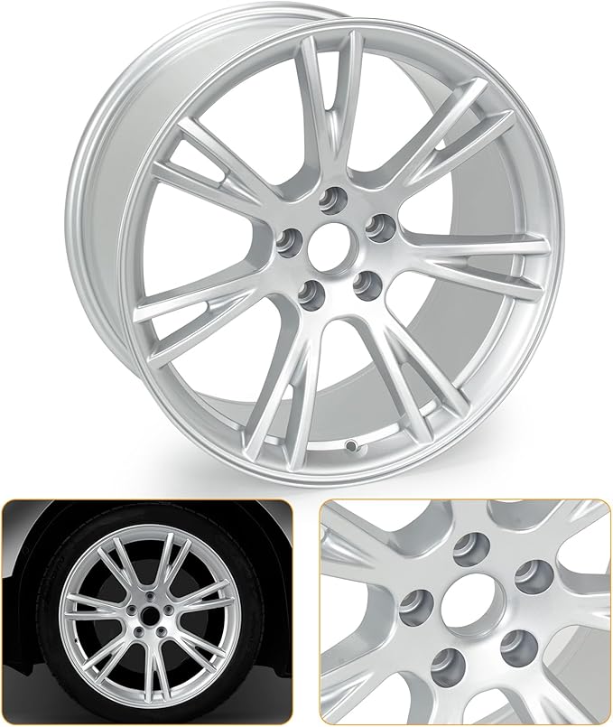 New 19" x 9.5'' Aluminum Alloy Replacement for OE Wheel Rim Compatible with Model Y 2020–2023, Fits Front or Rear Wheel– Square Setup for Long Range Models, Set of 4