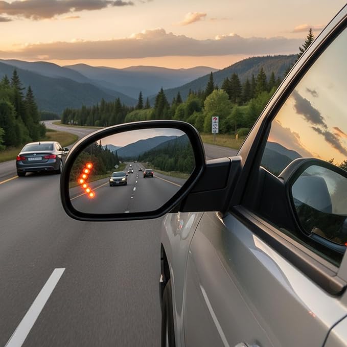 DWVO Towing Mirrors Compatible with 2007-2013 Chevy GMC Silverado Sierra 1500, 07-14 Suburban Yukon XL 1500, Side Mirrors with Power Heated Manual Folding Puddle Light, Pair Set