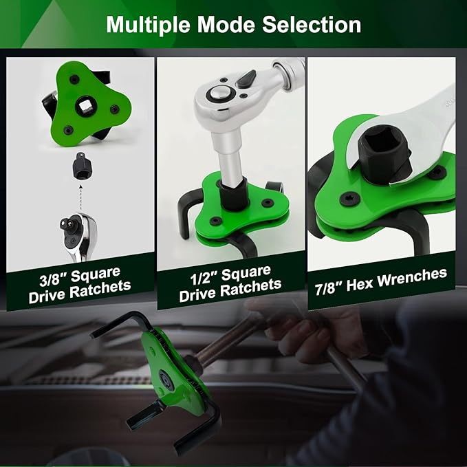 Universal Heavy Duty Oil Filter Wrench - Adjustable 3 Jaw Grip (2.5" to 4.5") for Car, Truck, SUV, Motorcycle, Carbon Steel Oil Filter Removal Tool