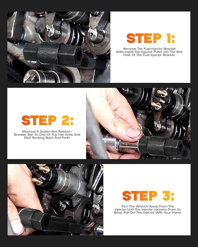 6778 Injector Puller & 6779 Injector Puller, 7222 Injector Tube Remover/Installer Tools Compatible with GM 6.6L Duramax Diesel,For GM Duramax Injector Repair Tool Kit,Replace J-44639,J-4659,J-45910