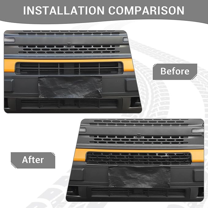 for Bronco Sport Black Front Grille Inserts Mesh Grill Trim Covers for Ford Bronco Sport 2021 2022 2023 up Black Exterior Accessories