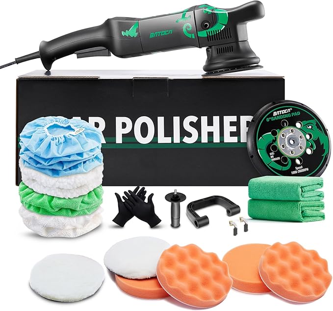 BATOCA Dual Action Polisher, Auto Buffers and Polishers, DA Buffer for Car Detailing, 6 Inches and 700w Random Orbital ,6 Variable Speed with Polishing Pads for Waxing,Buffing,Sanding,Polishing