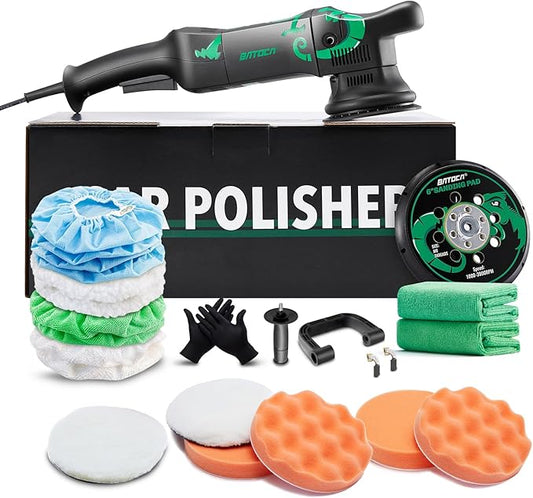 BATOCA Dual Action Polisher, Auto Buffers and Polishers, DA Buffer for Car Detailing, 6 Inches and 700w Random Orbital ,6 Variable Speed with Polishing Pads for Waxing,Buffing,Sanding,Polishing