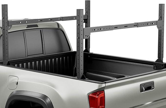 Adjustable Truck Bed Racks Compatible with Tacoma/Tundra/Silverado/Sierra/Ram/Ford F-Series/Titan/Frontier/Colorado/Canyon/JT/Ranger/Maverick, Universal Ladder Cargo Rack