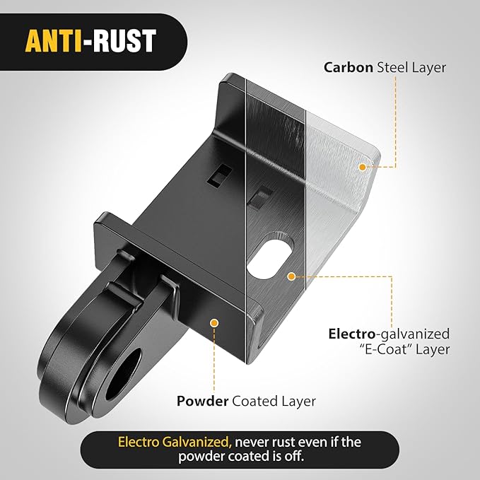 Nilight 2 Pack Demon Front Tow Hook Mounting Bracket Compatible with 2009-2013 2014 2015 2016 2017 2018 2019 2020 2021 2022 2023 Toyota Tacoma (Not Include D-Ring Shackle), Bracket Replacement