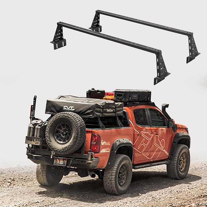 Universal Truck Overland Bed Racks, 10 Inch Low Profile Cargo Carrier (Mid-Size)