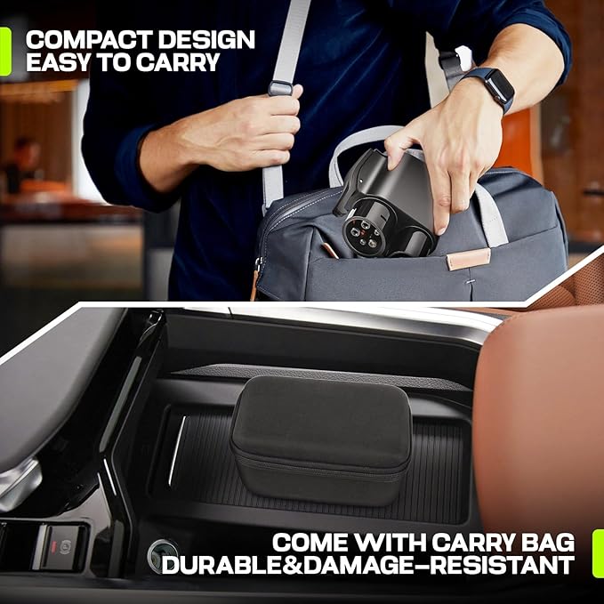 2025 Upgraded Tesla Supercharger to CCS1 Charger Adapter, [Max 500A 1000V] Fast Charge Electric Vehicle Charging Adapter（Light Black）