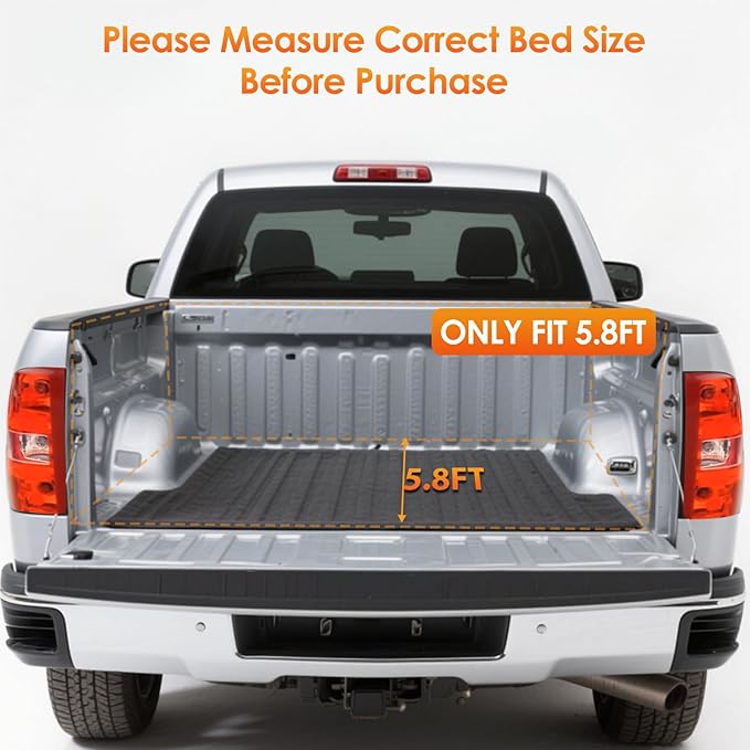 Nilight Soft Roll-Up Tonneau Cover Compatible with Chevy Silverado/GMC Sierra 1500 2007 2008 2009 2010 2011 2012 2013– 5.8ft Truck Bed Cover