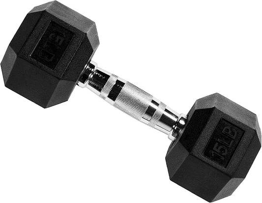 OLIXIS Rubber Hex Dumbbells，Assorted Weights for Home Gym Workouts, Strength Building & Fitness Training