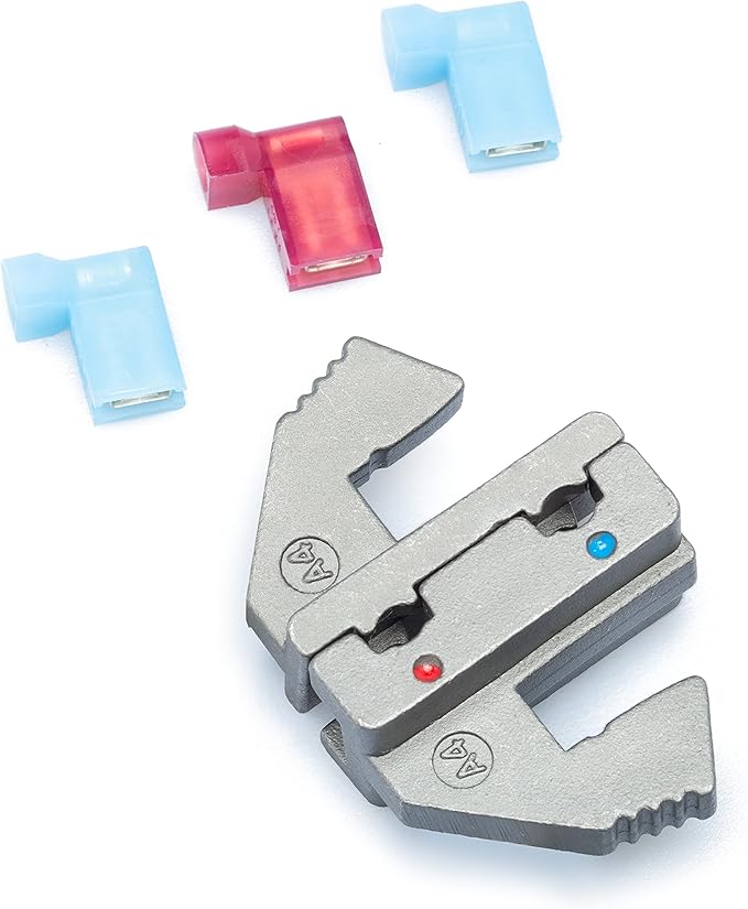 Wirefy Crimping Die for Insulated Flag Terminals 22-16 AWG | Quick-Change Die for Wirefy Crimping Tools | Precision Crimping Accessory