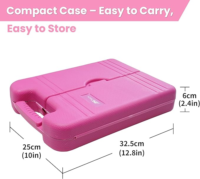 Pink Tool Set for Women, 136-Piece Household Small Tool Set, Toolbox Storage for Home Repairs, Portable Hand Tool Kit for Home Car College
