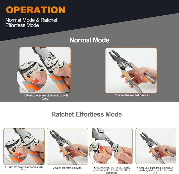 Ratchet Wire Plier - Cutting Pliers for Wire-Steel and Matel Wires, Forged from 55 steel, Locking Pliers Professional Handle