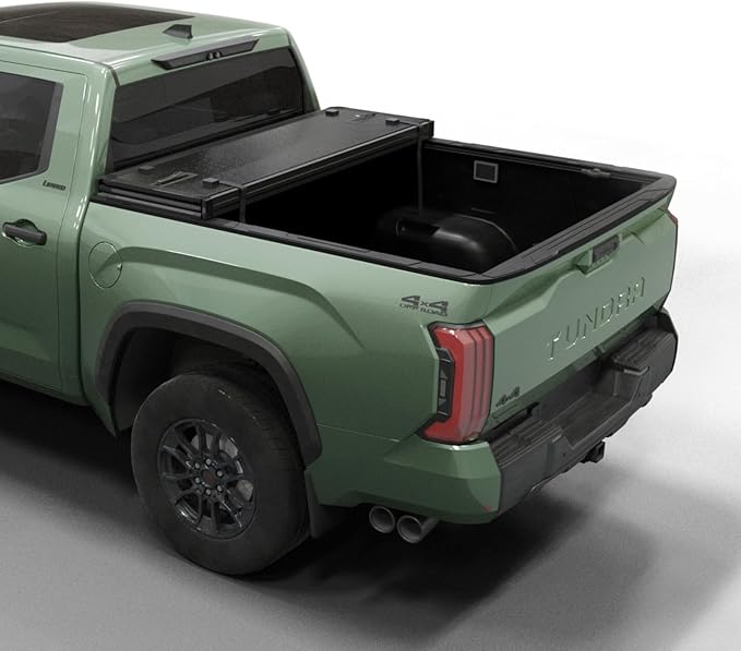 Hard Folding Truck Bed Tonneau Cover|HTF035|Fits 2022-2026 Toyota Tundra 6'6" Bed w/OE Rail System (78.7")