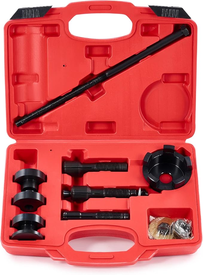 Orion Motor Tech Wheel Bearing Puller Tool Kit Compatible with Harley Davidson Motorcycles, Wheel Bearing Removal & Installation Tool for 3/4" 1" 25mm Bearings, 18pc Harley Wheel Bearing Tool