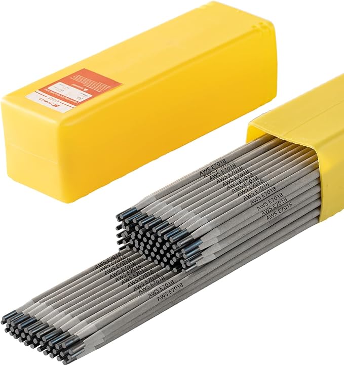 E7018 Welding Rods 1/8" 2.2LB - Carbon Steel Stick Electrodes with Low Spatter & Easy Slag Removal for ARC Welding, Home Repair, Construction