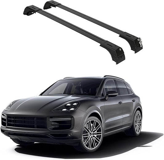 ERKUL Roof Rack Cross Bars for Porsche Cayenne 2019-2026 | Anti-Theft Lock Aluminum Crossbars for Rooftop, Cargo Carrier, Luggage, Kayak, Canoe, Bike | Black