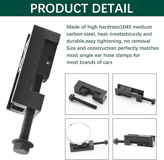CV Boot Clamp Pliers, CV Axle Boot clamp Tool with 20 PCS 304 Stainless Steel Single Ear Hose Clamp, Drive Shaft Clamping Tool Compatible with Most Cars