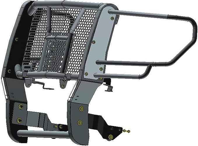 Black Horse RUGGED Heavy Duty Grille Brush Bumper Guard Modular Black Compatible with 2020-2023 GMC Sierra 2500 HD|2020-2023 GMC Sierra 3500 HD-RU-GMSI20-B