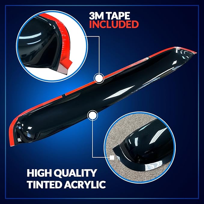 Sunroof Wind Deflector Car Sunroof Cover Compatible with 2005-2010 Pontiac G5 Coupe | Waterproof Moonroof Auto Window Deflectors Visor Thickness 1.4mm 880mm 34.6" | Dark Smoke | Set of 1