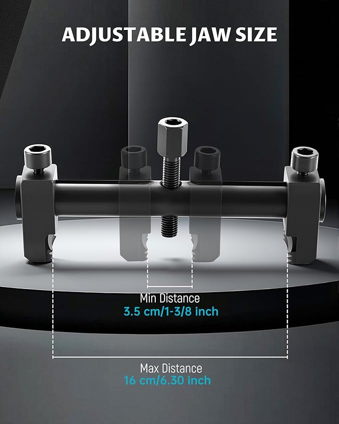 Lichamp Universal Crankshaft Pulley Puller Remover Tool Kit, Adjustable Ribbed Drive Belt Pulley Removal for A/C, Water Pumps, Power Steering Pumps, Alternators