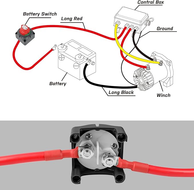 Winch 10000 lb. Electric Winch Truck Winch Waterproof IP67 Electric Winch Synthetic Rope Kit with 2 Wireless Handheld Remotes and Wired Handle for 4WD 4x4 Off Road Vehicle Boat Truck