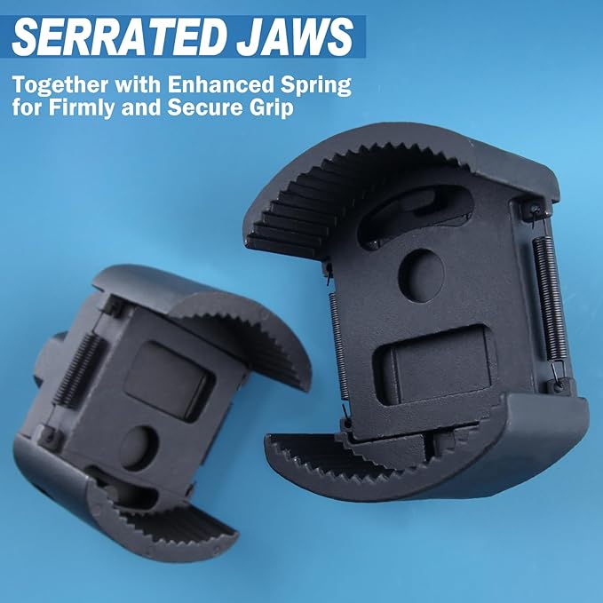 2Pcs Adjustable Oil Filter Wrench 2 Jaw 60-80mm & 80-105mm, Heavy Duty Oil Filter Wrench Removal Tool, Universal Oil Filter Cap socket Wrench Filter Housing Removal Tool, 1/2" Drive