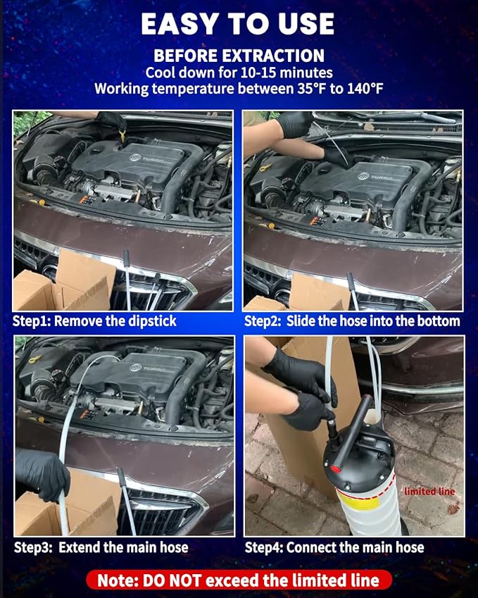 SIXIWANZI Manual 9L Oil Extractor Pump, Fluid Extractor for Oil Change