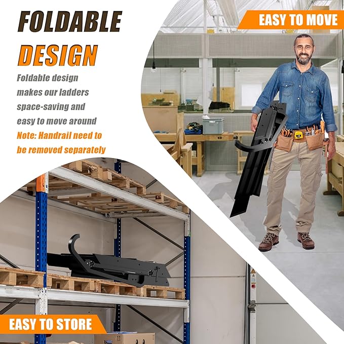 3 Step Stool Foldable,Step Ladder Folding,RV Steps with Height Adjustable Handrail and Non Slip Feets, Hot Tub Steps for Home, Travel Trailer, Camper, Mobile Home, Spa, and Porch