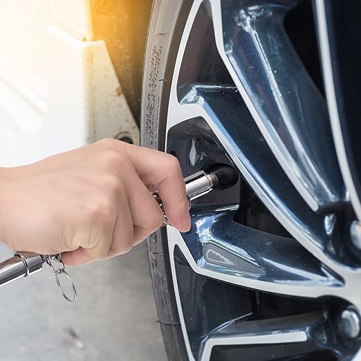 Tallew 3 Pack Dual Head Tire Pressure Gauge Heavy Duty Air Pressure Tire Gauge for Auto Truck Car RV Van Gage Range 10-150PSI, 1-10Bar (Silver)