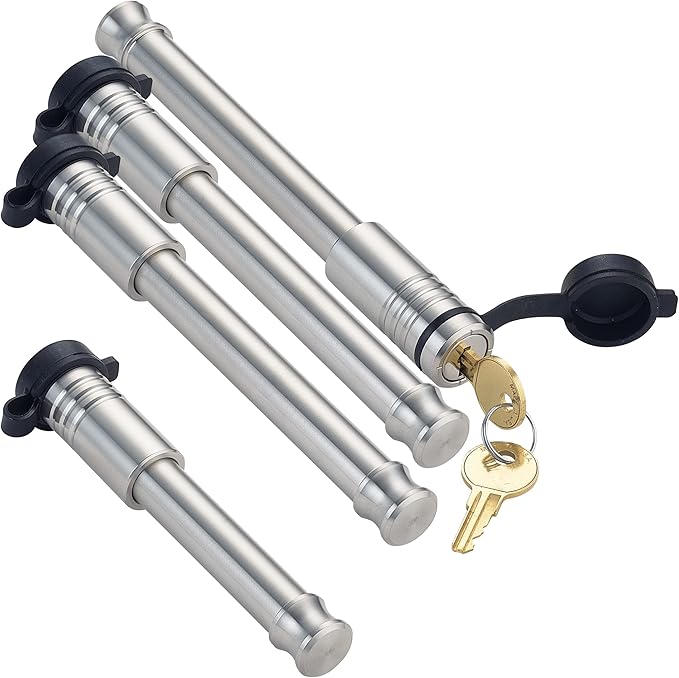 61774 | 4 Pack Mixed 2.0, Keyed Alike, Hitch Locks for B&W 2" Tow and Stow 10K LB - Includes Lock for 2.0" Receiver