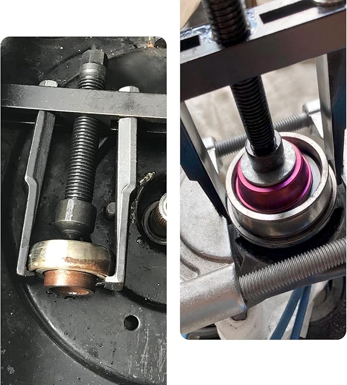 ChgImposs Universal Two Jaw Carbon Steel Bearing Puller for Flywheel/Removal Small Bearing/Timing Belt Pulley with Chrome Vanadium Steel Support Foot, Heavy Duty Bearing Removal Tool