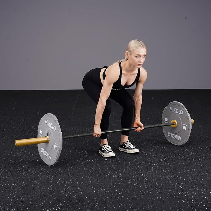 Mikolo 7ft Olympic Barbell, Barbell for Weightlifting and Powerlifting 45lb, Olympic Bar for 1500lbs Capacity, Weight Bar Fit 2” Standard Weights