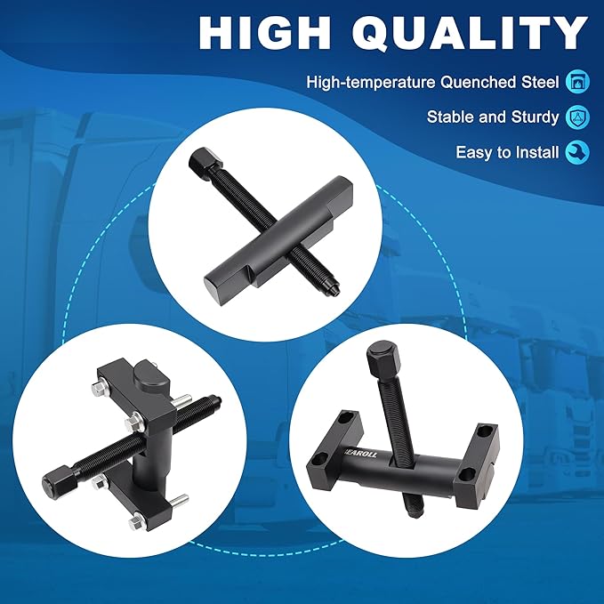 10803 Heavy-Duty Yoke Puller, 60050 Heavy Duty Yoke Removal Tool Kit Made for Commercial Trucks & Semi Truck, Service on Class 6-8 Trucks and Equipment