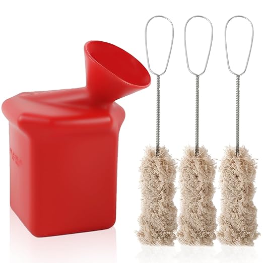 Ultra-Durable Angled Tire Lube Bucket Kit with 3 Lube Swabs for Coats Center Post Changers - 11.5" Length, 1.25 Quart Capacity